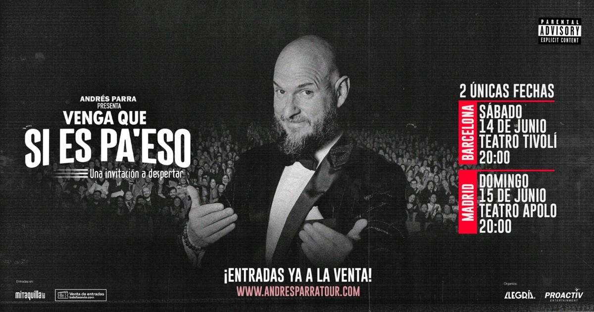 Andrés Parra celebra el Día de la Comedia con ‘Venga Que Si Es Pa’ Eso’: un show íntimo para reir y mirar hacia dentro