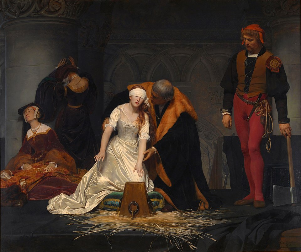 "The execution of Lady Jane Gray" de Paul Delaroche | Fuente: Wikipedia